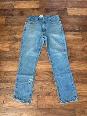 Vintage Carhartt B18-STW Traditional Fit Jeans 33x32 Distressed Light Wash Denim